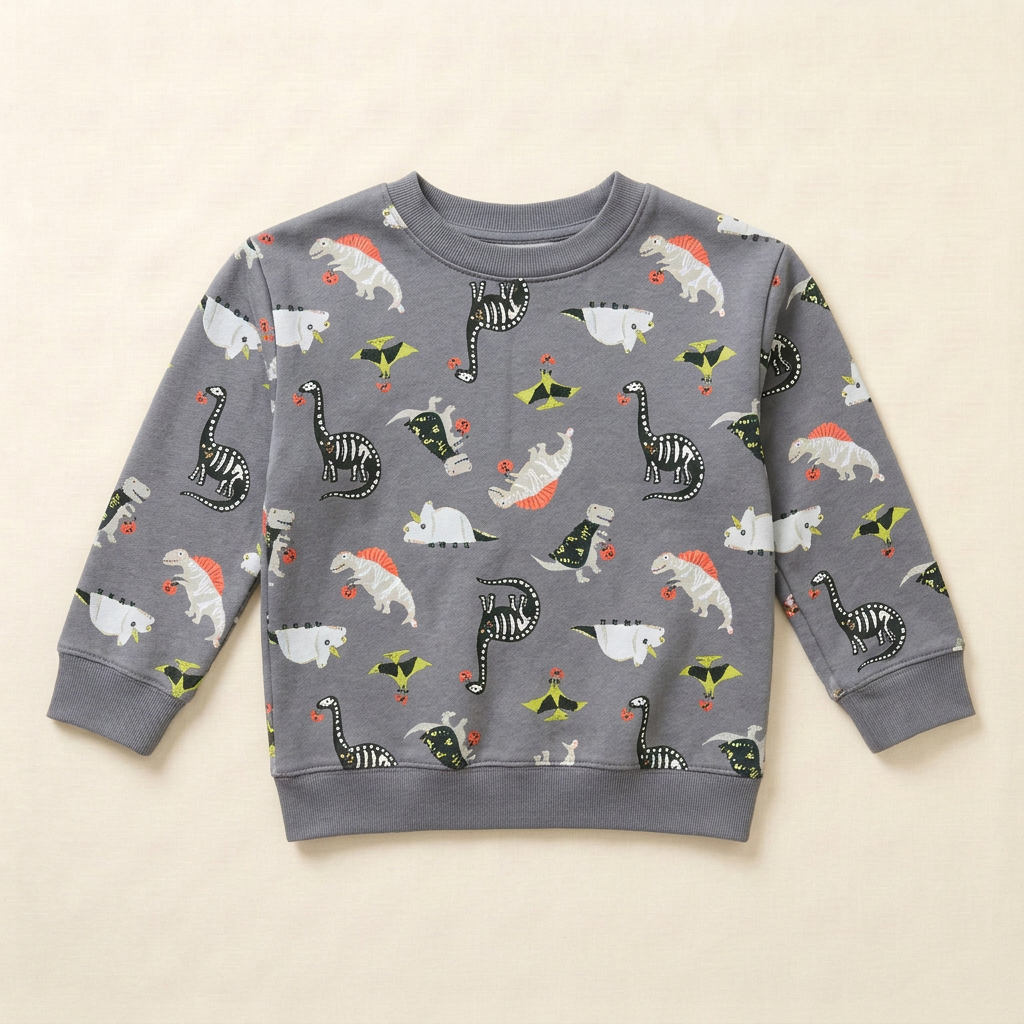 Chandail Carter’s 4 ans, gris, imprimé dinosaures multicolores