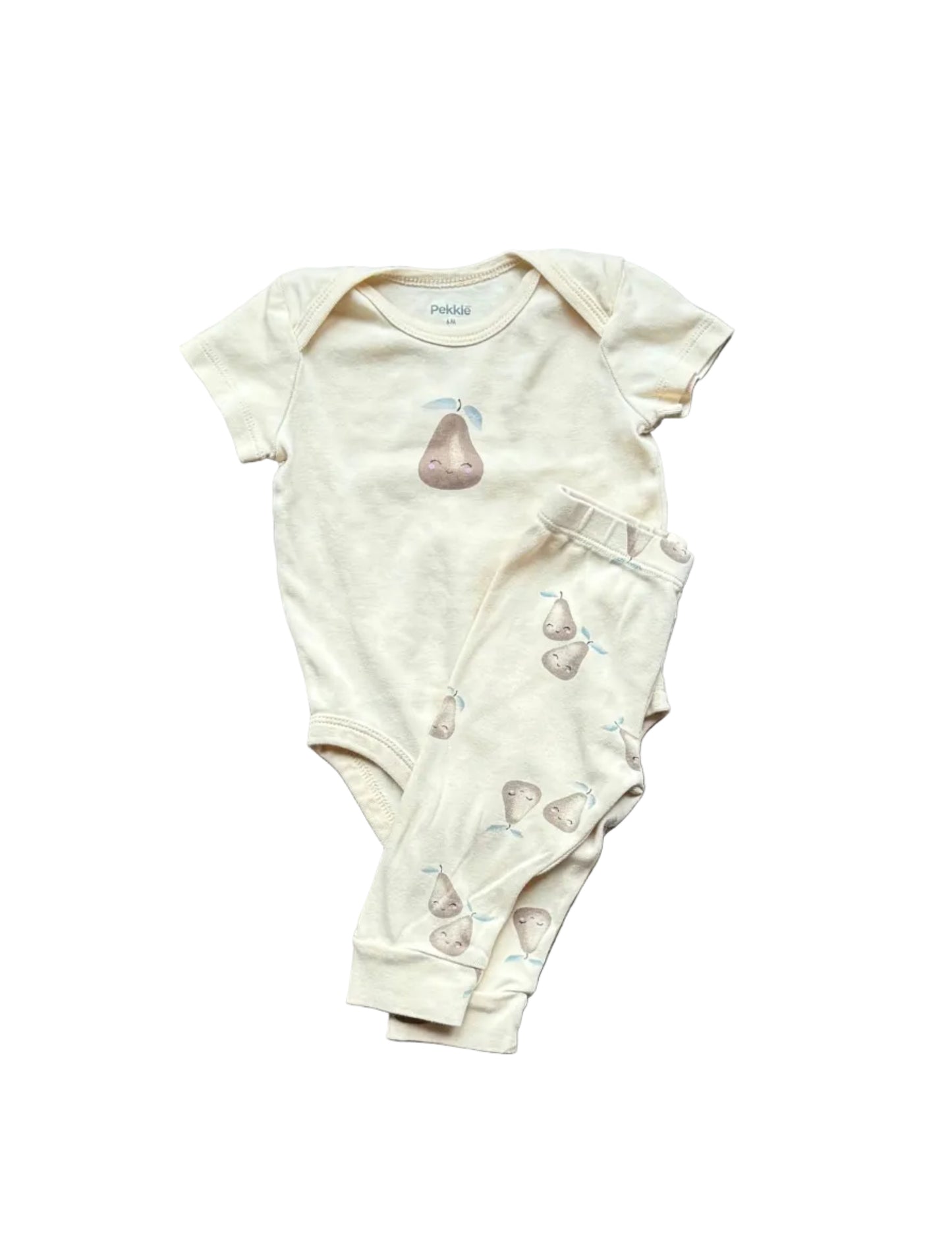 Ensemble 2 pièces bébé (6 mois), body manches courtes + pantalon, motif fruits