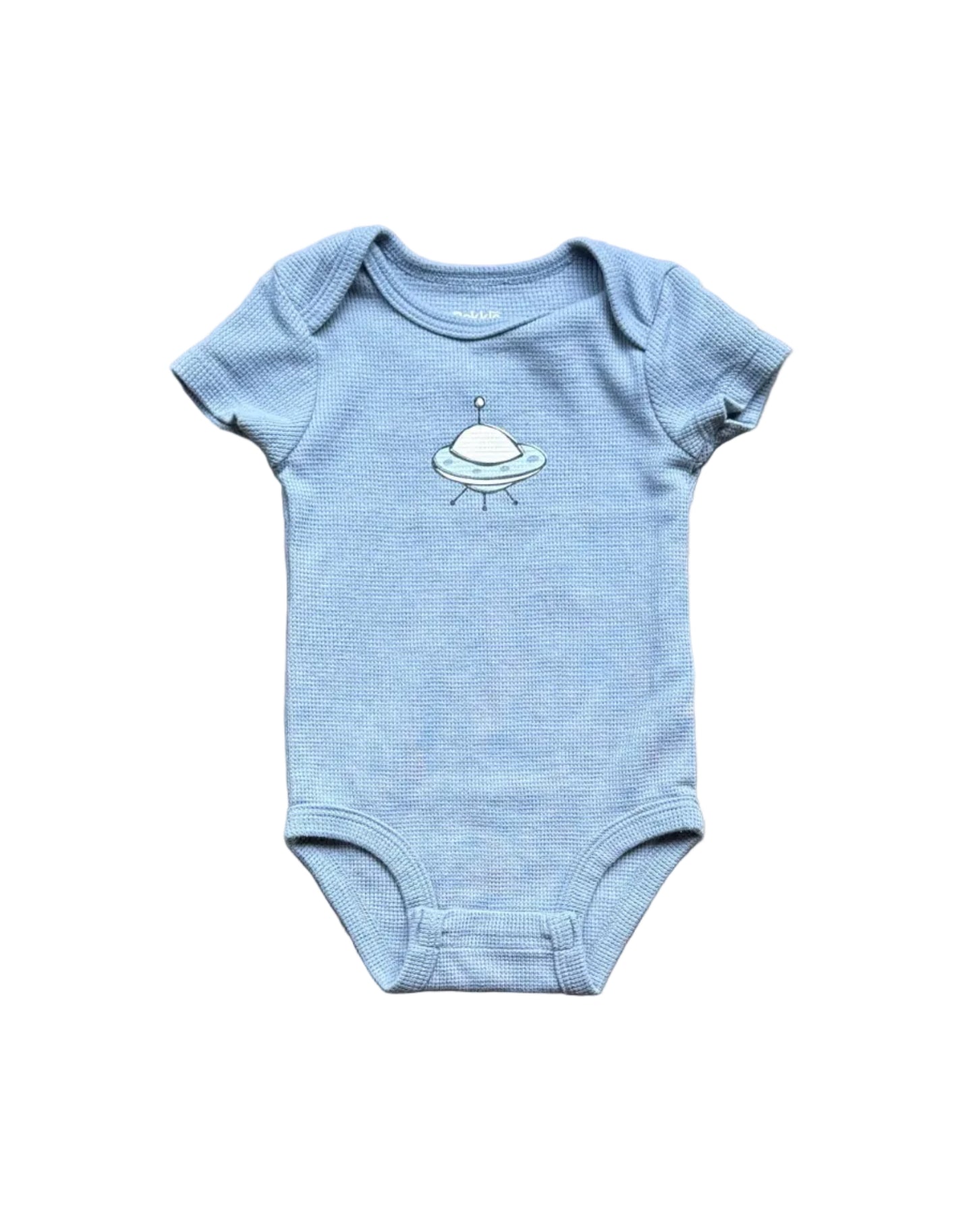 Body cache-couche bébé Pekkle 6 mois bleu clair, motif tortue blanche.