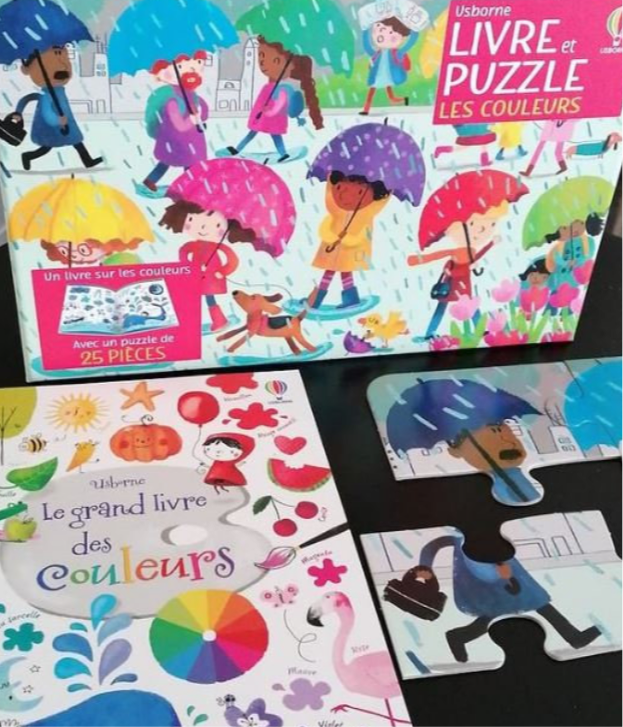 Usborne livre et casse-tête les couleurs * neuf* 6-8 ans