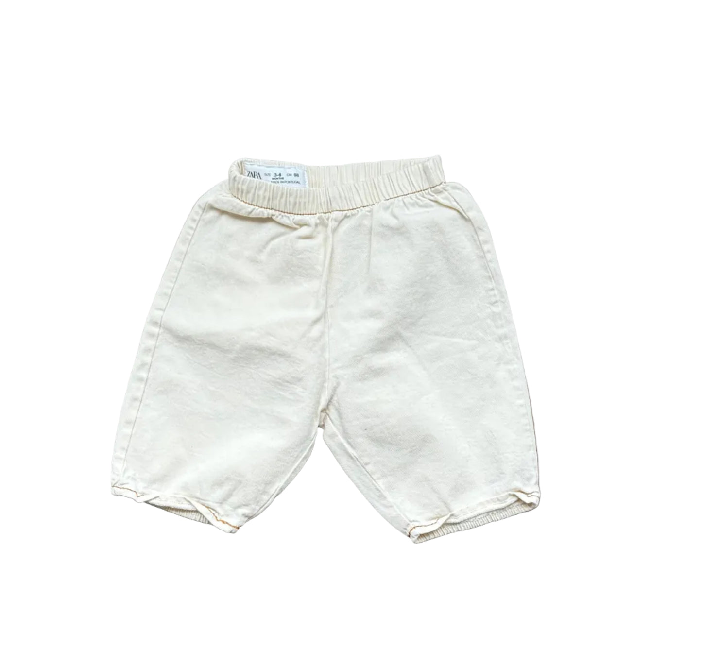 Pantalon bébé crème 3-6 mois, taille élastique