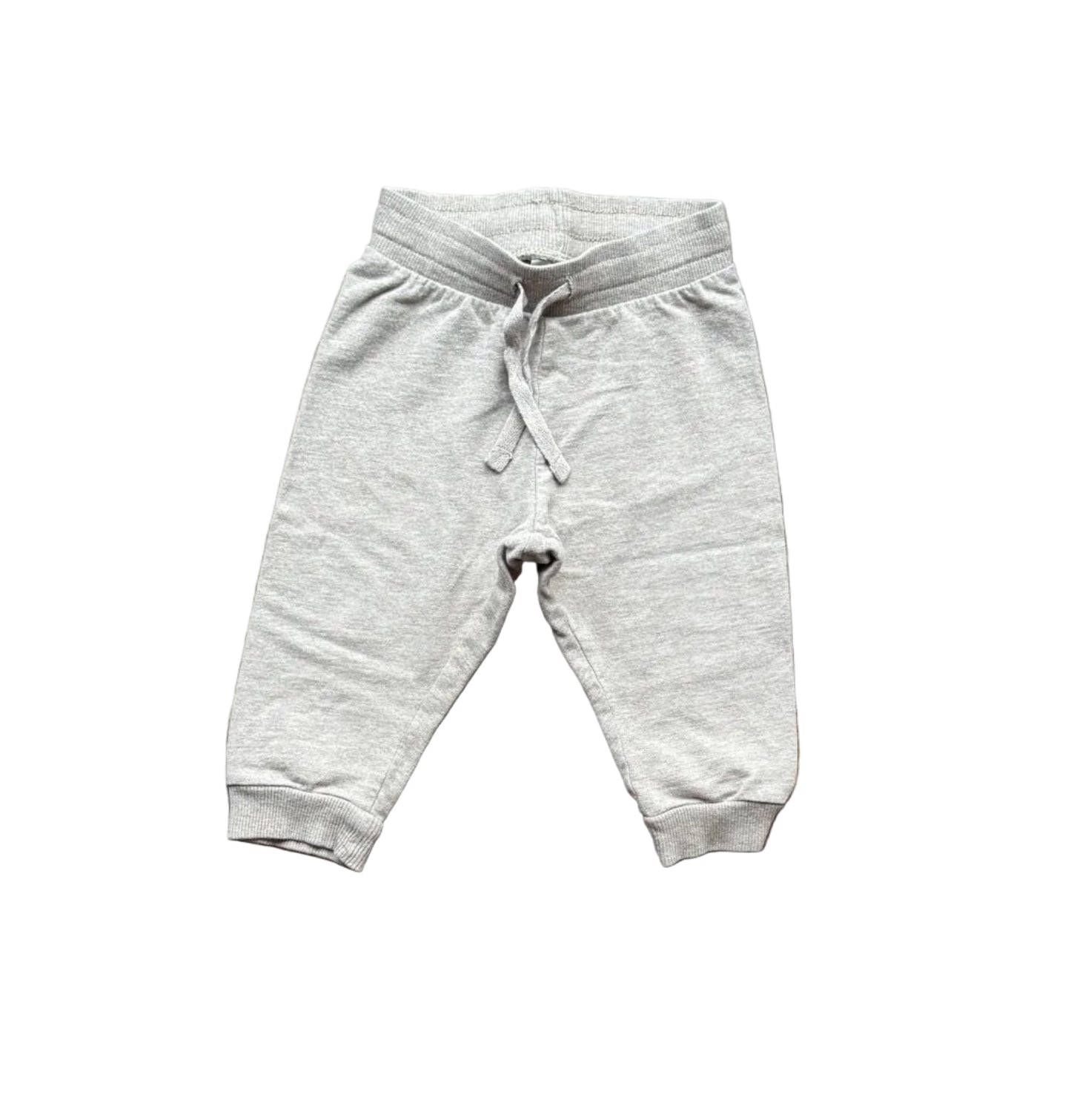 Pantalon de jogging bébé brun champignon, taille élastique et cordon, poignets côtelés