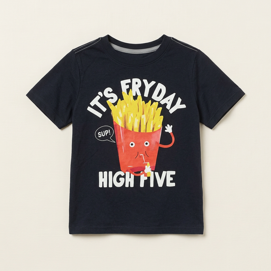 T-shirt Carter’s bleu marine à imprimé « IT’S FRIDAY » et « HIGH FIVE »