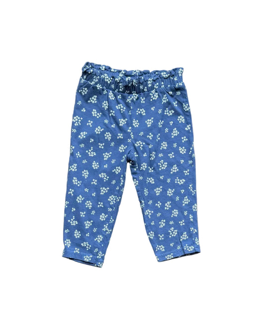 Pantalon Carter’s bleu à fleurs, taille élastique