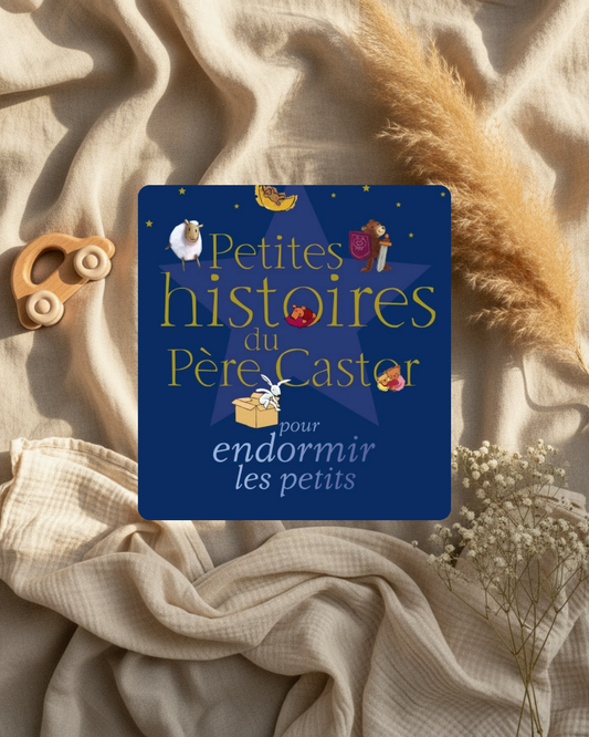 Livre pour endormir les petits, couverture bleue avec illustrations Père Castor