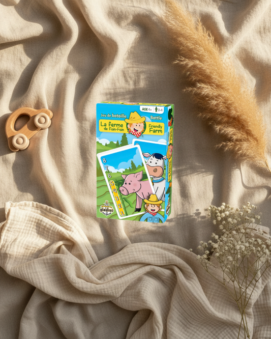 Boîte de jeu La Ferme de Foin-Foin Gladius, sur tissu beige