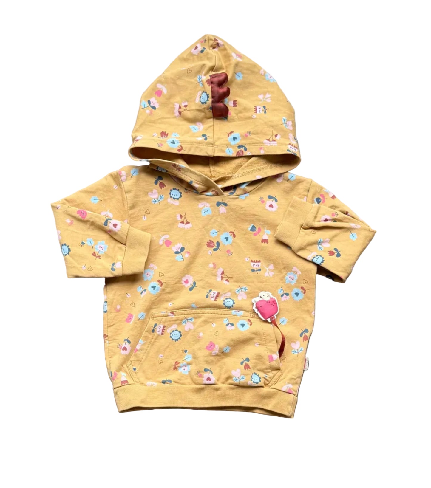Chandail à capuchon jaune Souris Mini 9-12 mois, motifs animaux multicolores