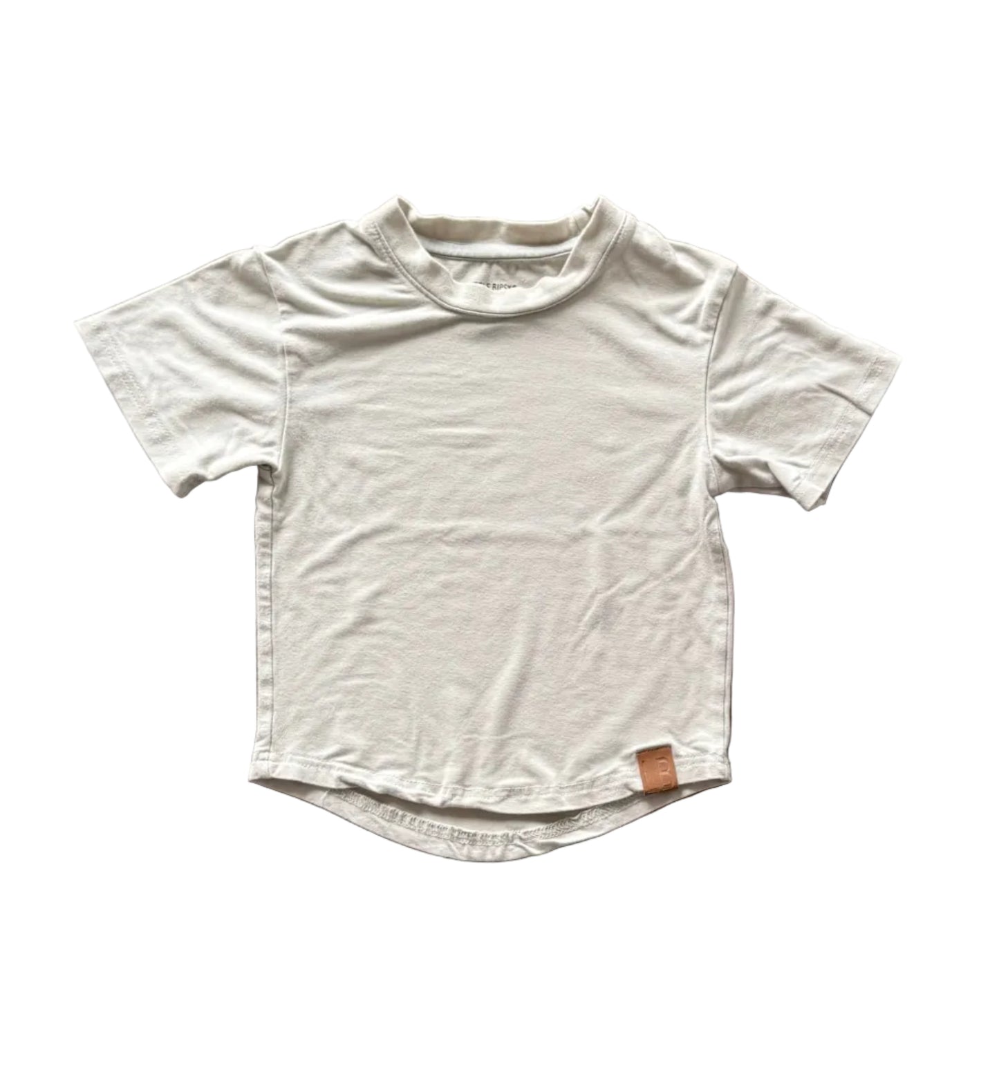 T-shirt crème Little Bipsy, col rond manches courtes, 12-18 mois