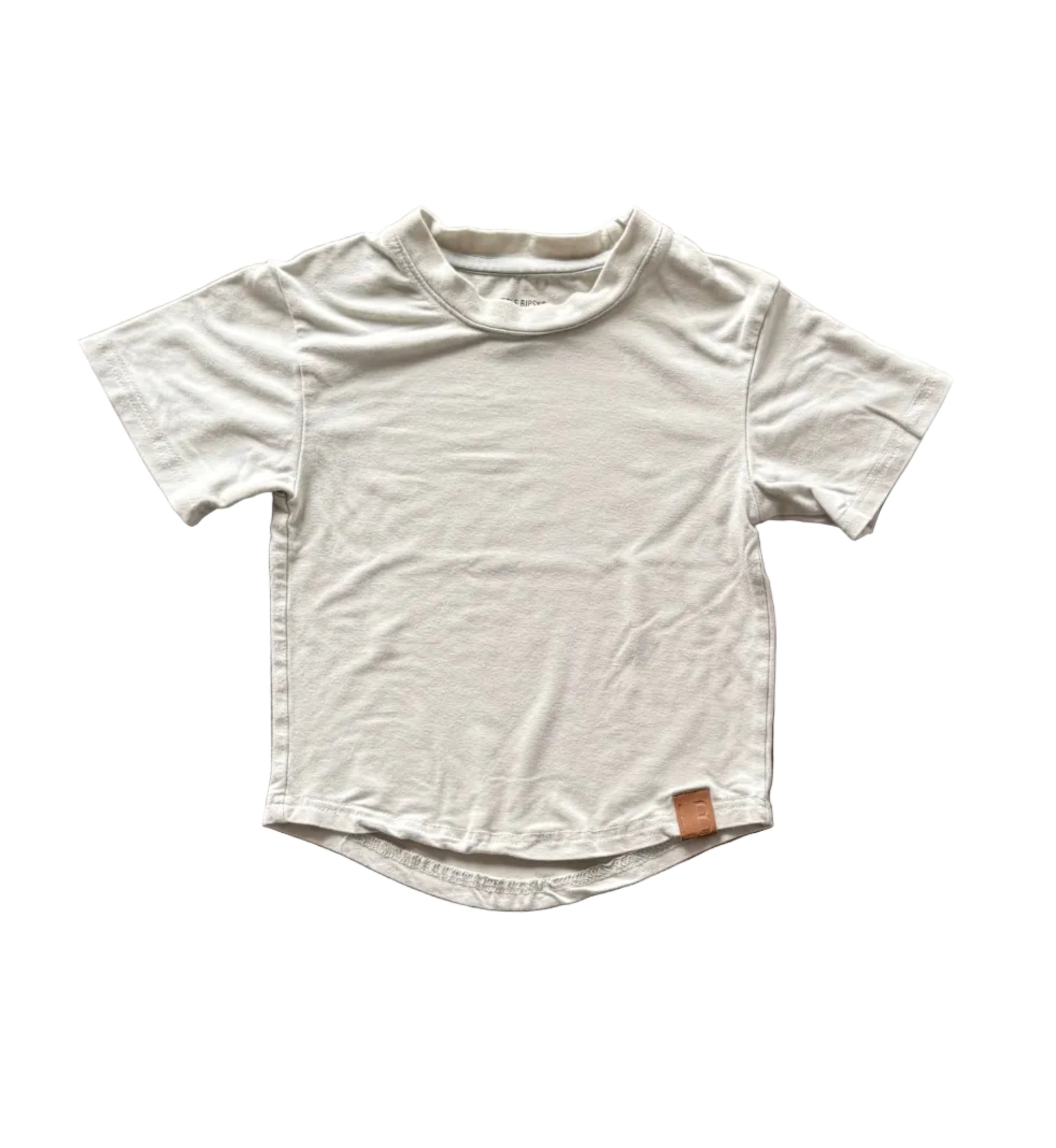 T-shirt crème Little Bipsy, col rond manches courtes, 12-18 mois