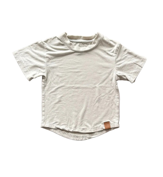 T-shirt crème Little Bipsy, col rond manches courtes, 12-18 mois
