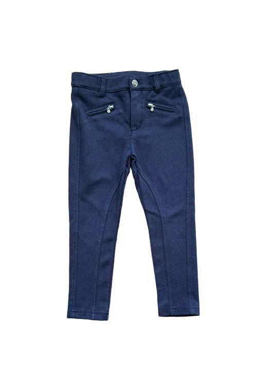 Pantalon enfant Mayoral marine à fermeture boutonnée, passants et poches