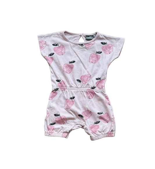 Combinaison bébé Kitzberg 18-24 mois à imprimé fruits rose sur fond clair