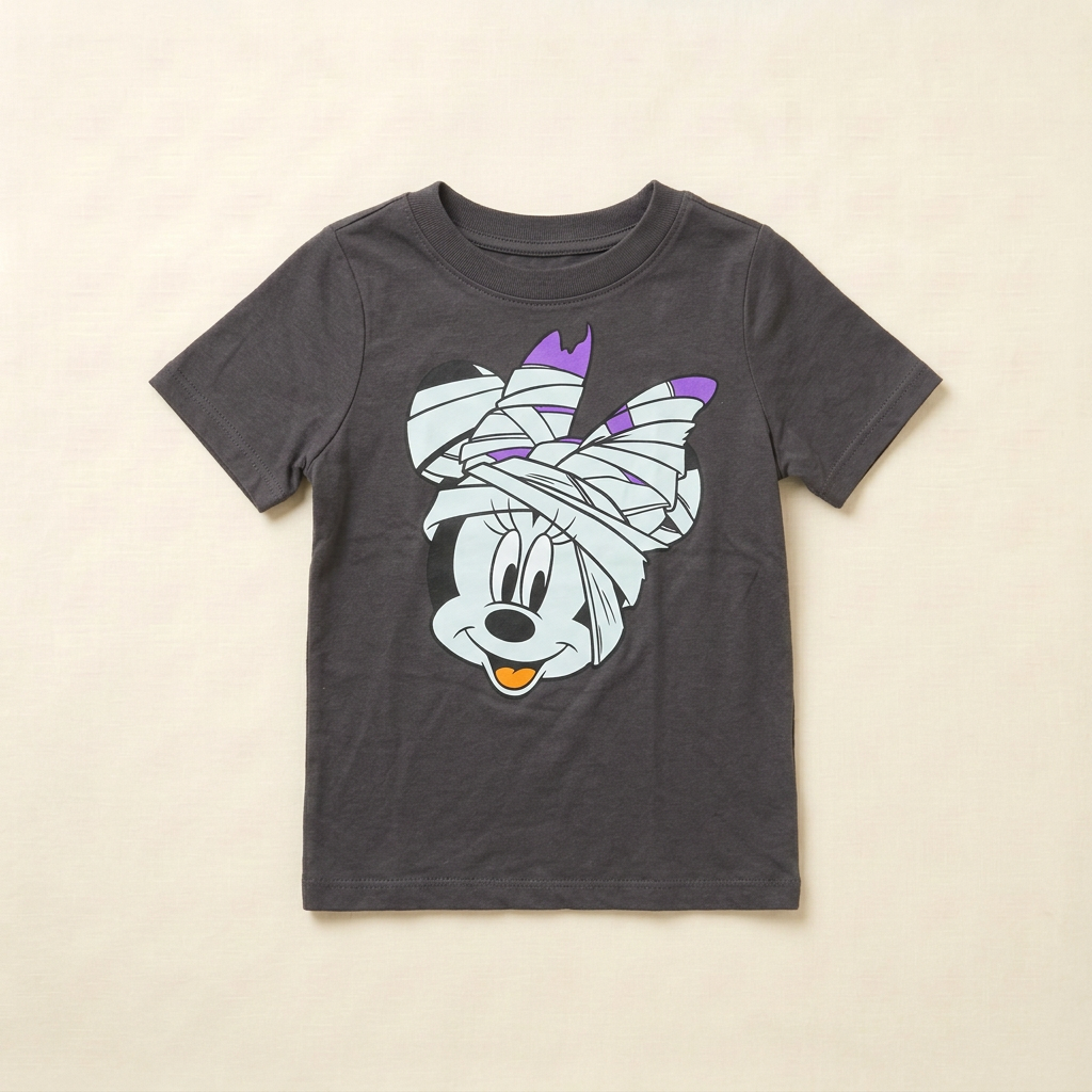 T-shirt enfant Old Navy gris foncé, imprimé personnage au style cartoon violet