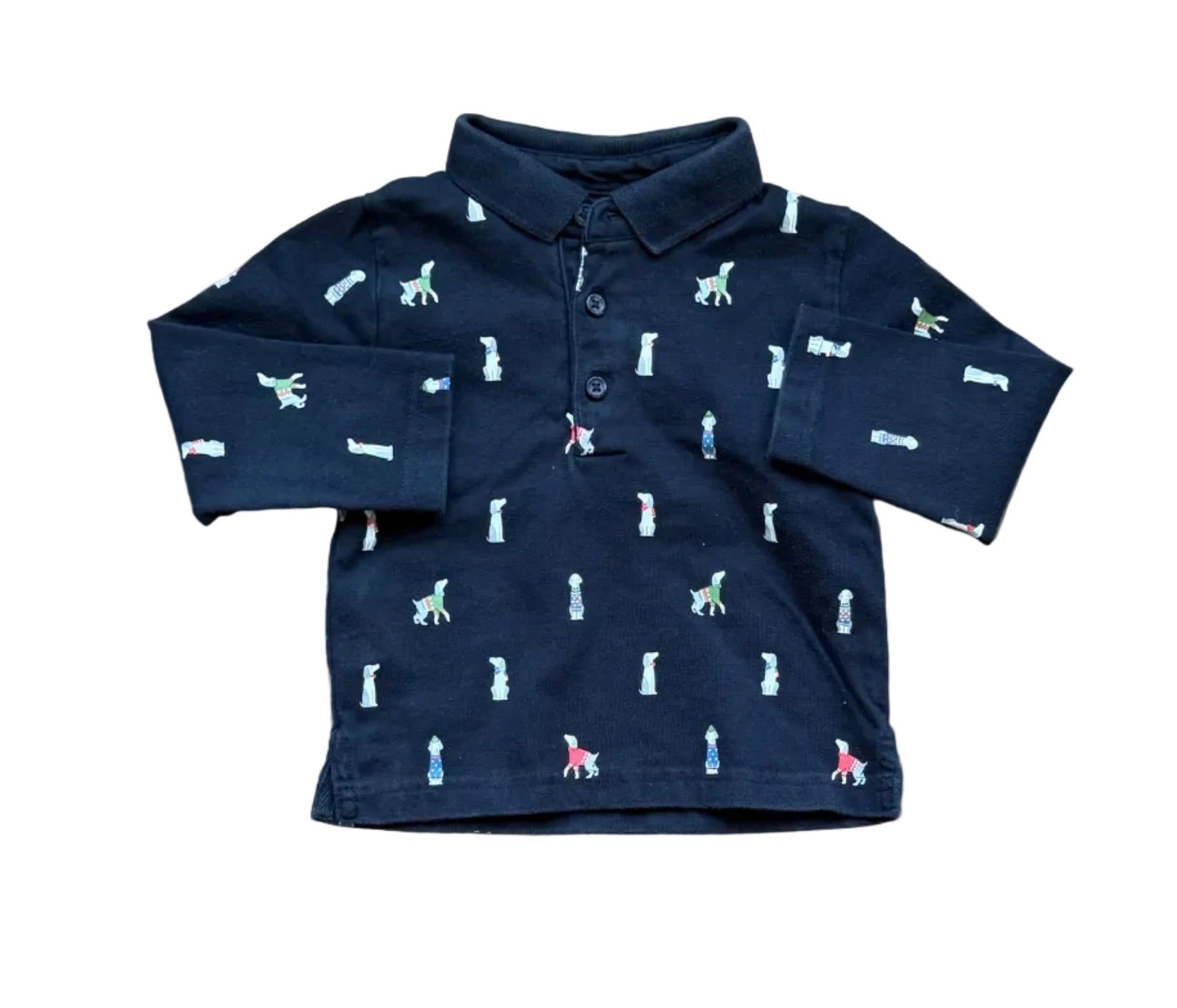 Polo Mayoral 12 mois à motifs animaux et bouteilles, col boutonné