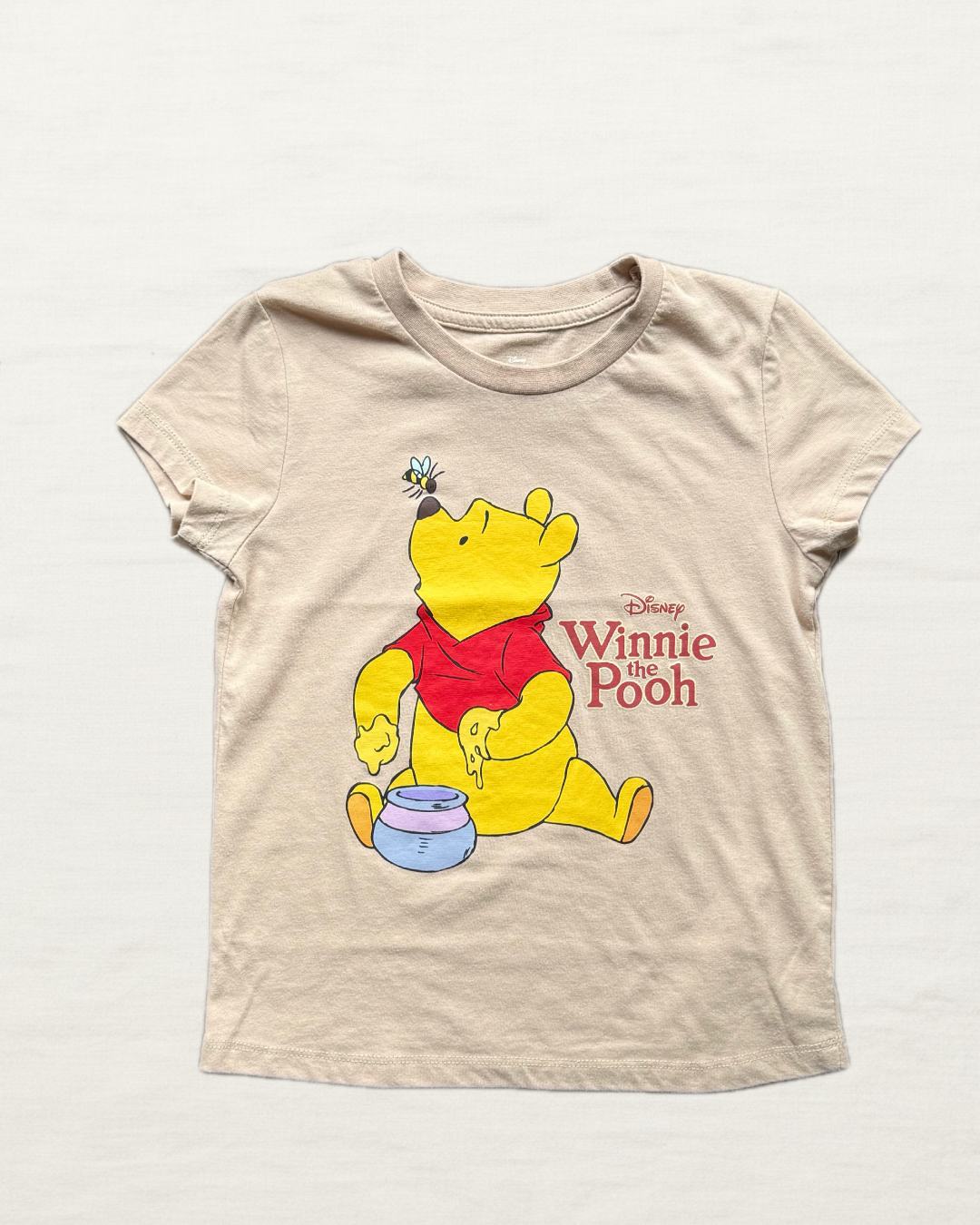 T-shirt enfant beige 7-8 ans imprimé Winnie the Pooh et logo Disney