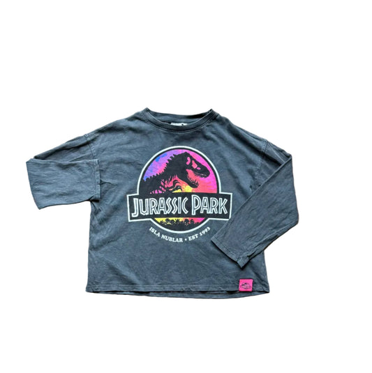 Chandail enfant bleu à manches longues, graphique « Jurassic Park » dinosaure