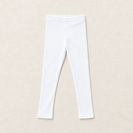Legging blanc côtelé enfant 4 ans