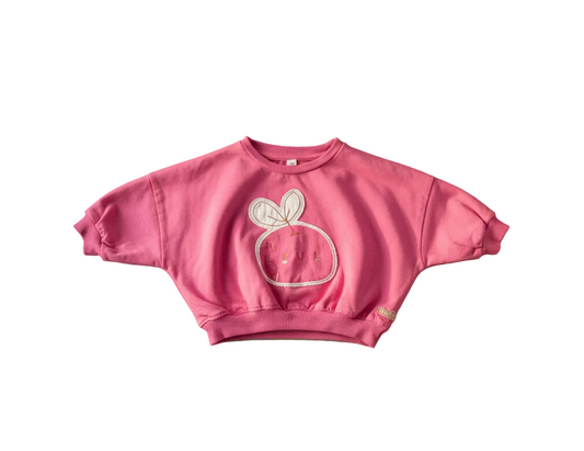 Chandail bébé Souris Mini rose framboise avec motif souris et col rond