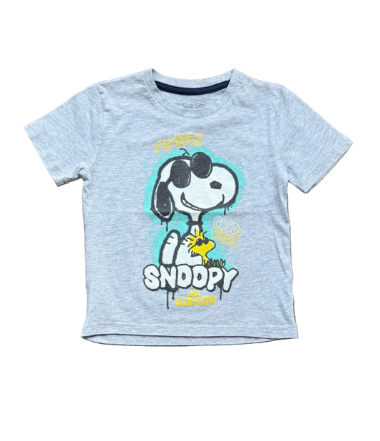 T-shirt gris clair à motif Snoopy pour enfant 6 ans