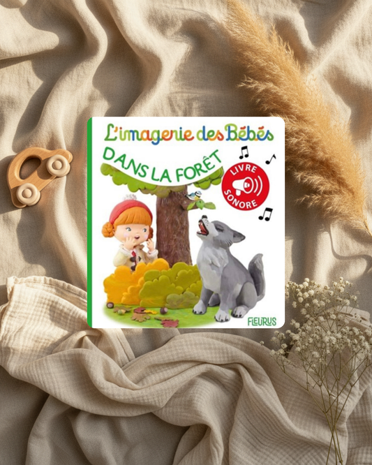 Livre sonore « Dans la forêt » : couverture illustrée d’animaux.