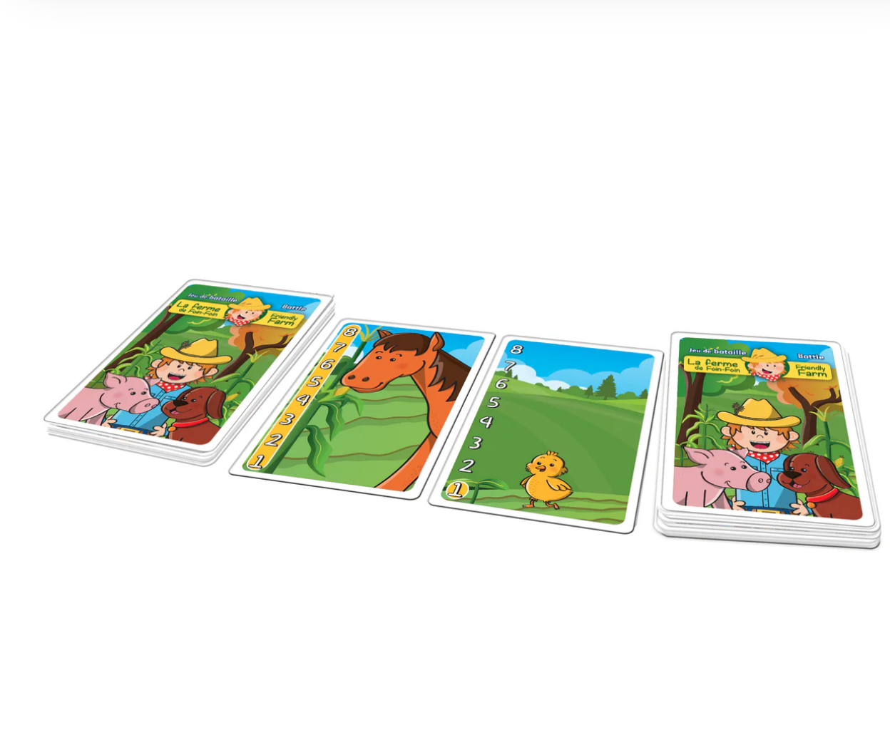 Cartes du jeu de bataille La Ferme de Foin-Foin Gladius, cartes visibles