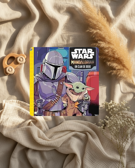 Livre Star Wars Mandalorien en français, couverture illustrée « Un clan de deux »