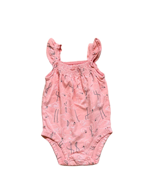 Barboteuse Carter’s 6 mois rose à bretelles, imprimé motifs animaux