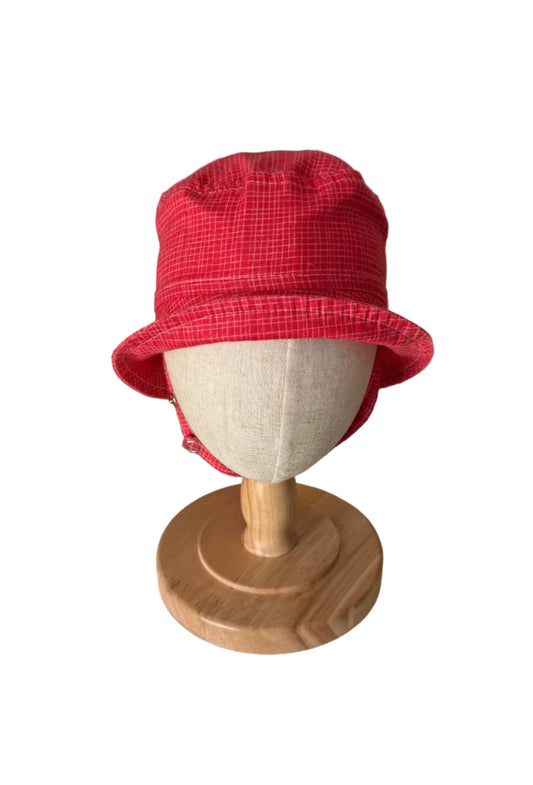 Chapeau bébé trigolo rouge 6 mois avec liens