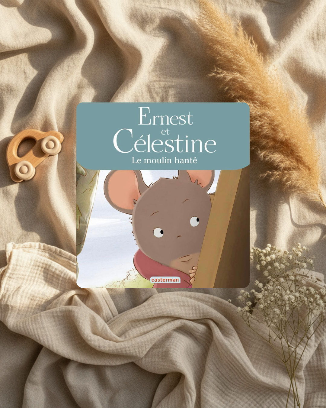 Livre jeunesse « Le moulin hanté » : couverture Ernest et Célestine, Casterman