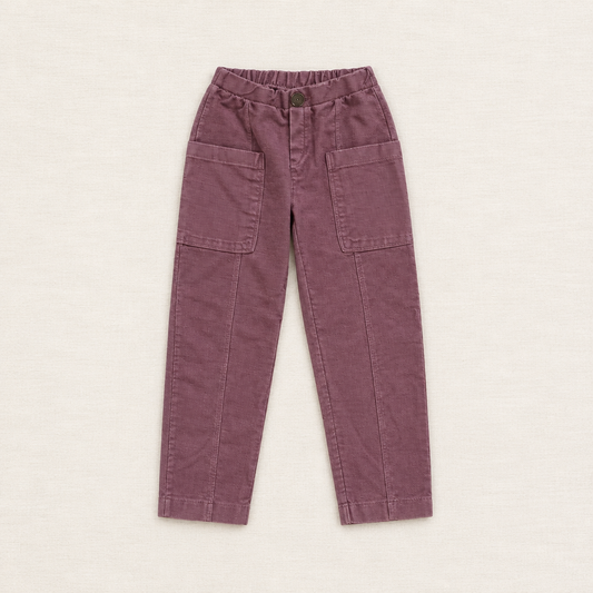 Pantalon cargo Zara enfant bordeaux, taille élastique et poches