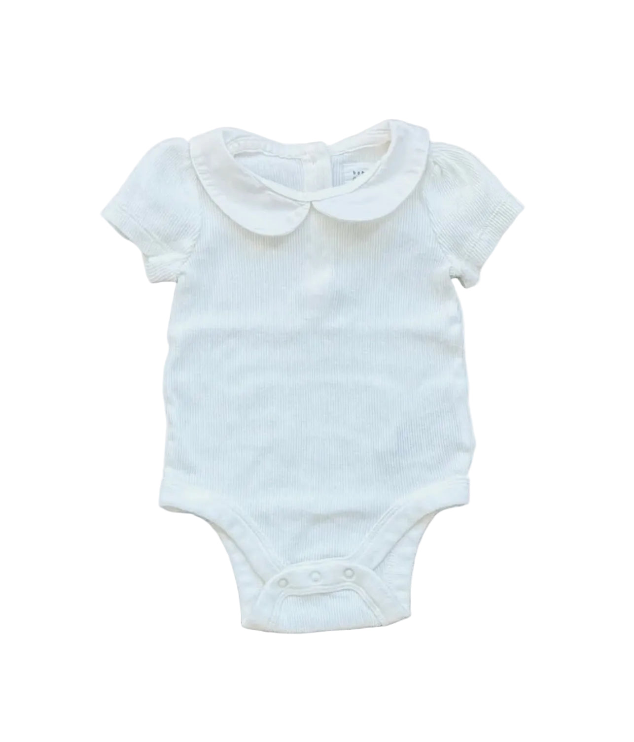 Body bébé 3-6 mois à col en maille côtelée, fermeture pression