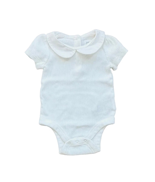 Body bébé 3-6 mois à col en maille côtelée, fermeture pression