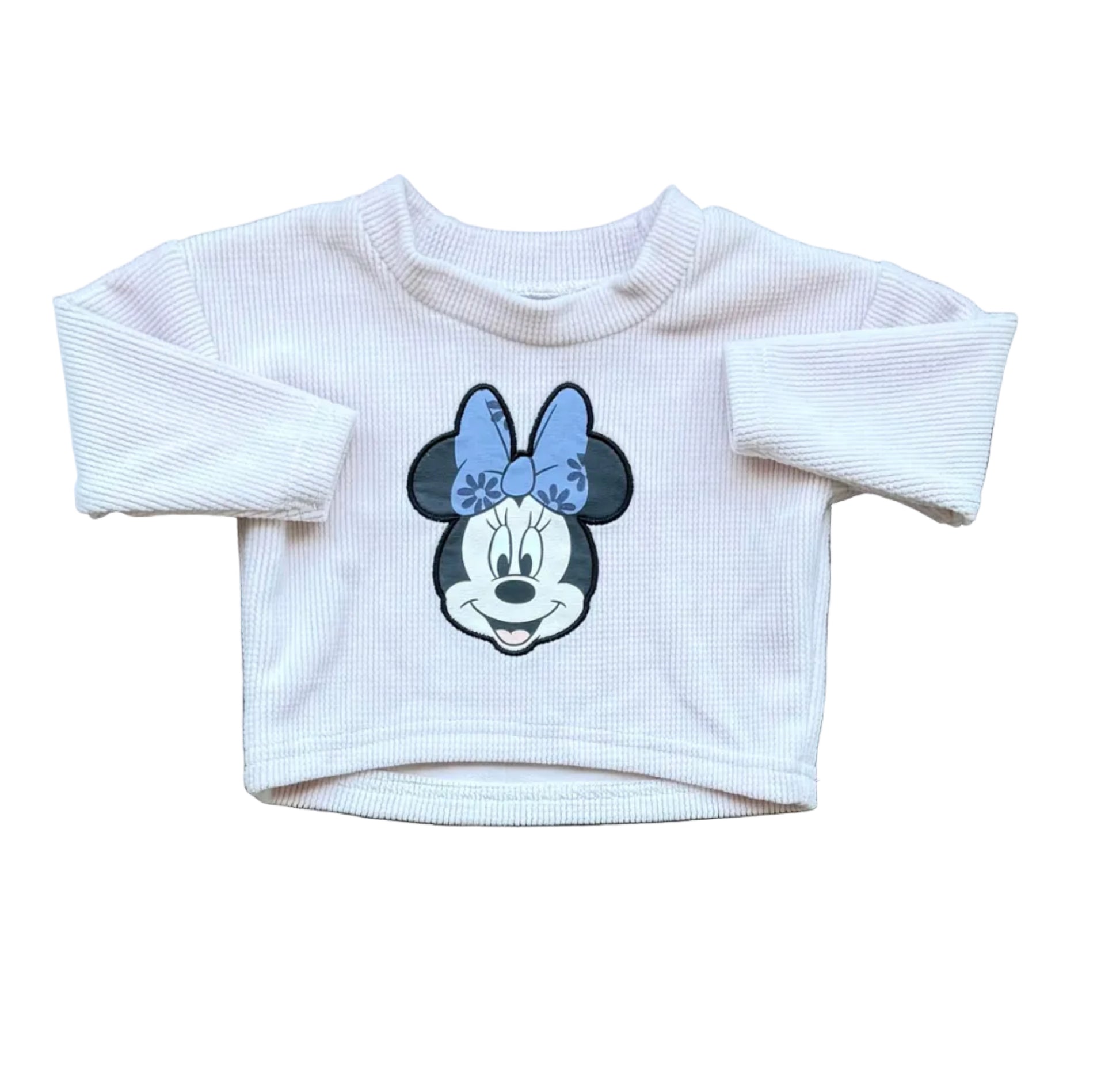 Chandail Disney 12 mois, Minnie, manches longues, col rond, couleur claire