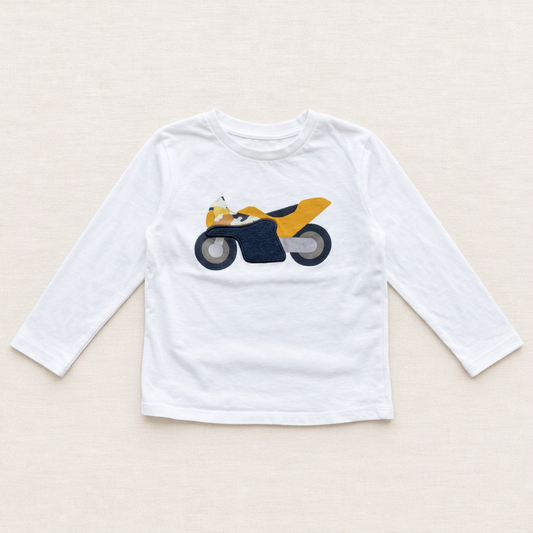 Chandail Mayoral blanc manches longues, imprimé voiture pour enfant 2 ans