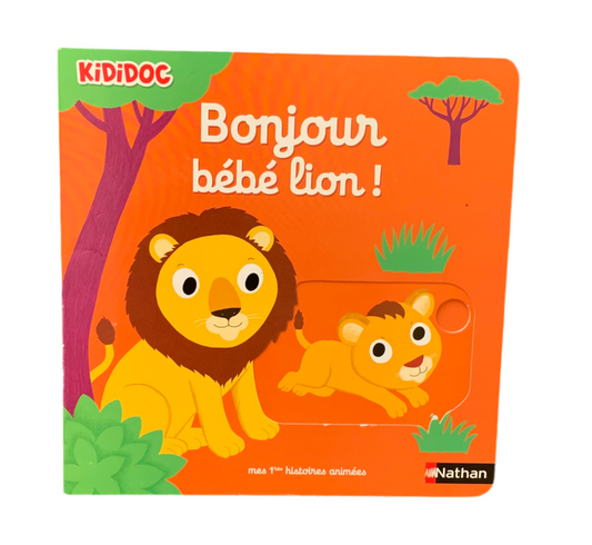 Kididoc « Bonjour bébé lion » (français) Neuf*