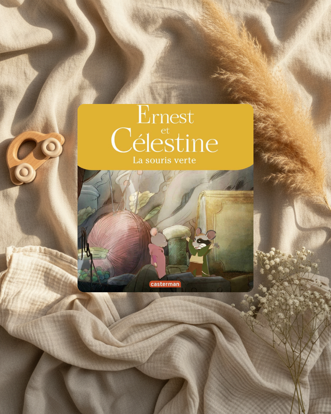 Livre jeunesse Ernest et Célestine, couverture « La souris verte » Casterman