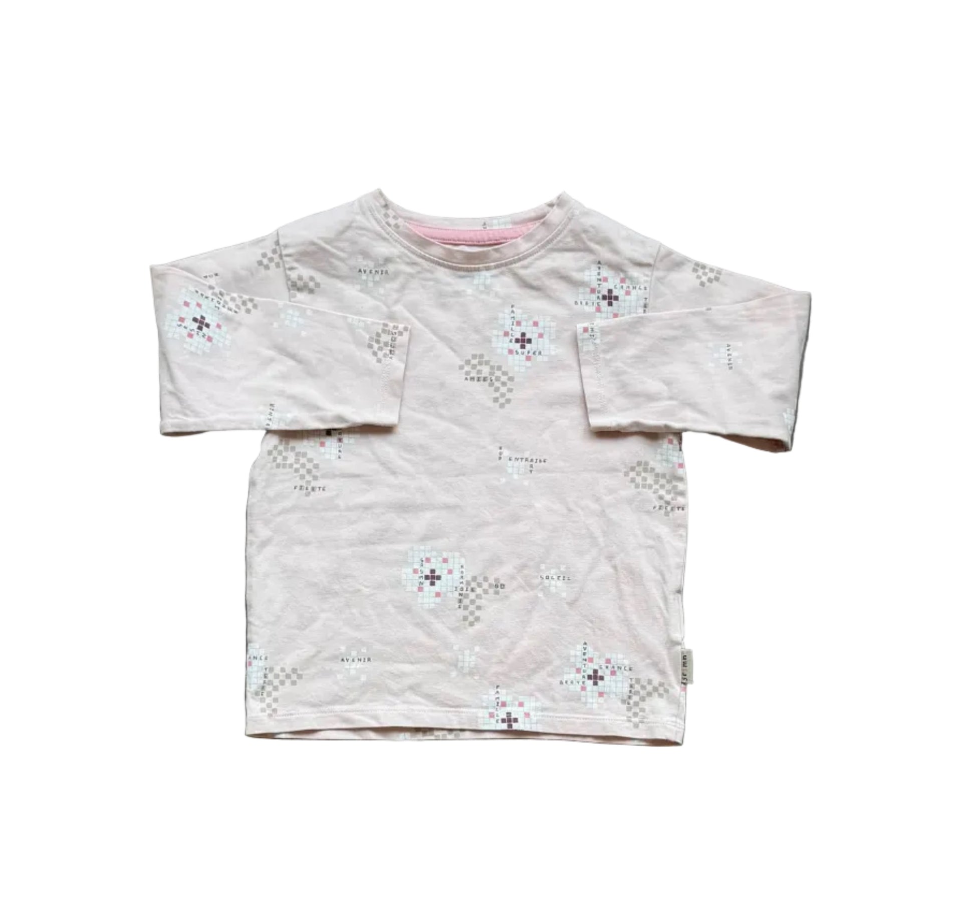 Chandail Souris Mini bébé 12-18 mois en coton crème à motifs multicolores