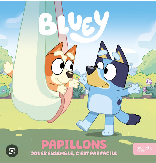 Bluey papillons jouer ensemble, c’est pas facile (français) *Neuf*