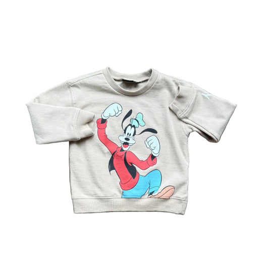 Chandail Disney pour enfant 2 ans beige clair avec illustration de Mickey et Pluto