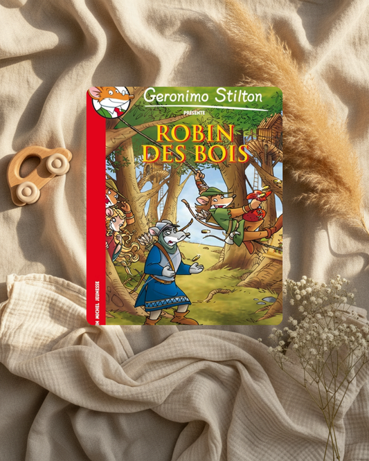Livre Geronimo Stilton « Robin des bois », couverture illustrée