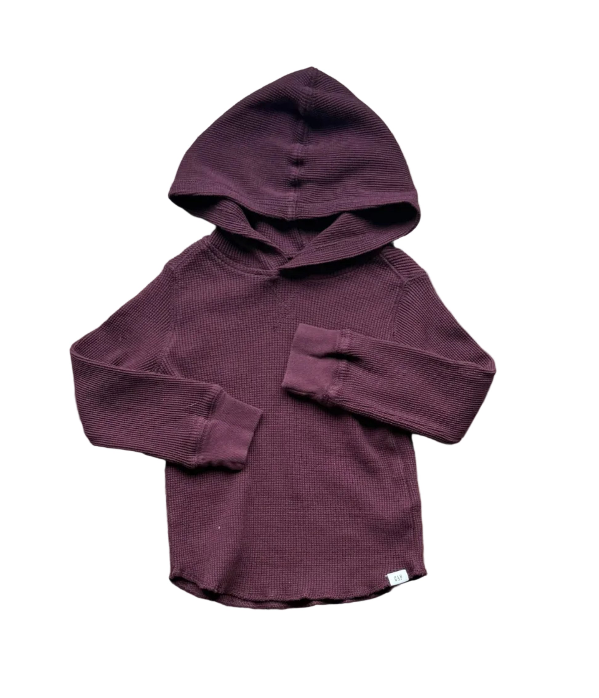 Chandail à capuchon bourgogne pour enfant 4 ans, poche kangourou et manches longues