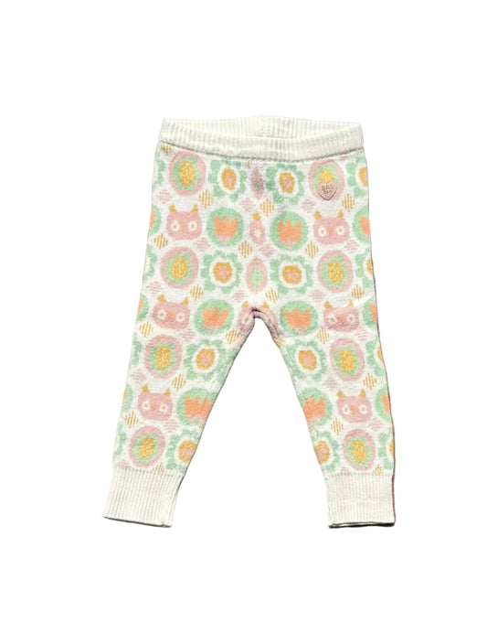 Legging bébé 9-12 mois à motifs animaux, bord-côtes et taille élastique