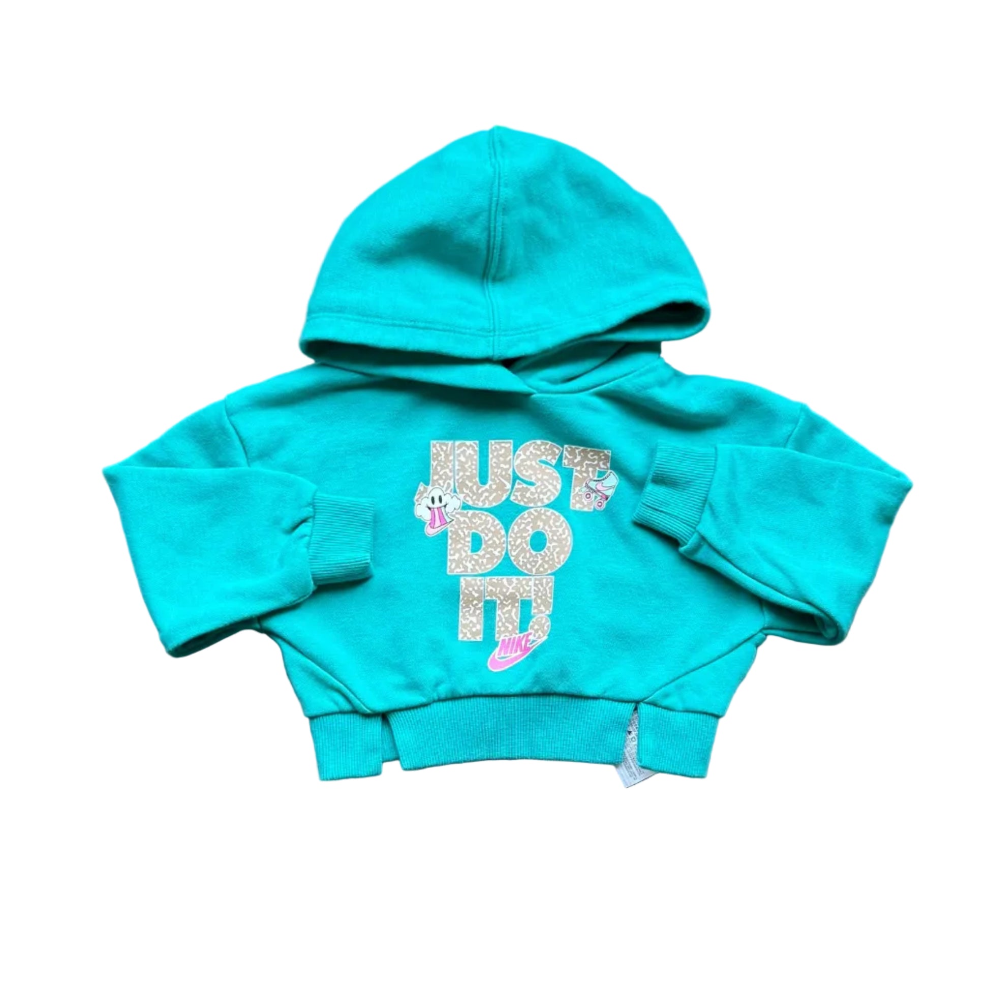 Veste à capuche Nike turquoise 2 ans, manches longues, imprimé sur le devant