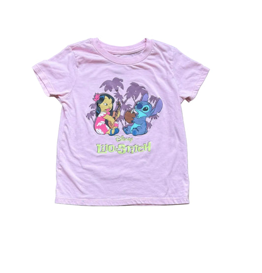 T-shirt enfant lilas à motif Lilo & Stitch