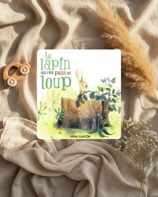 Livre jeunesse à couverture illustrée lapin et loup