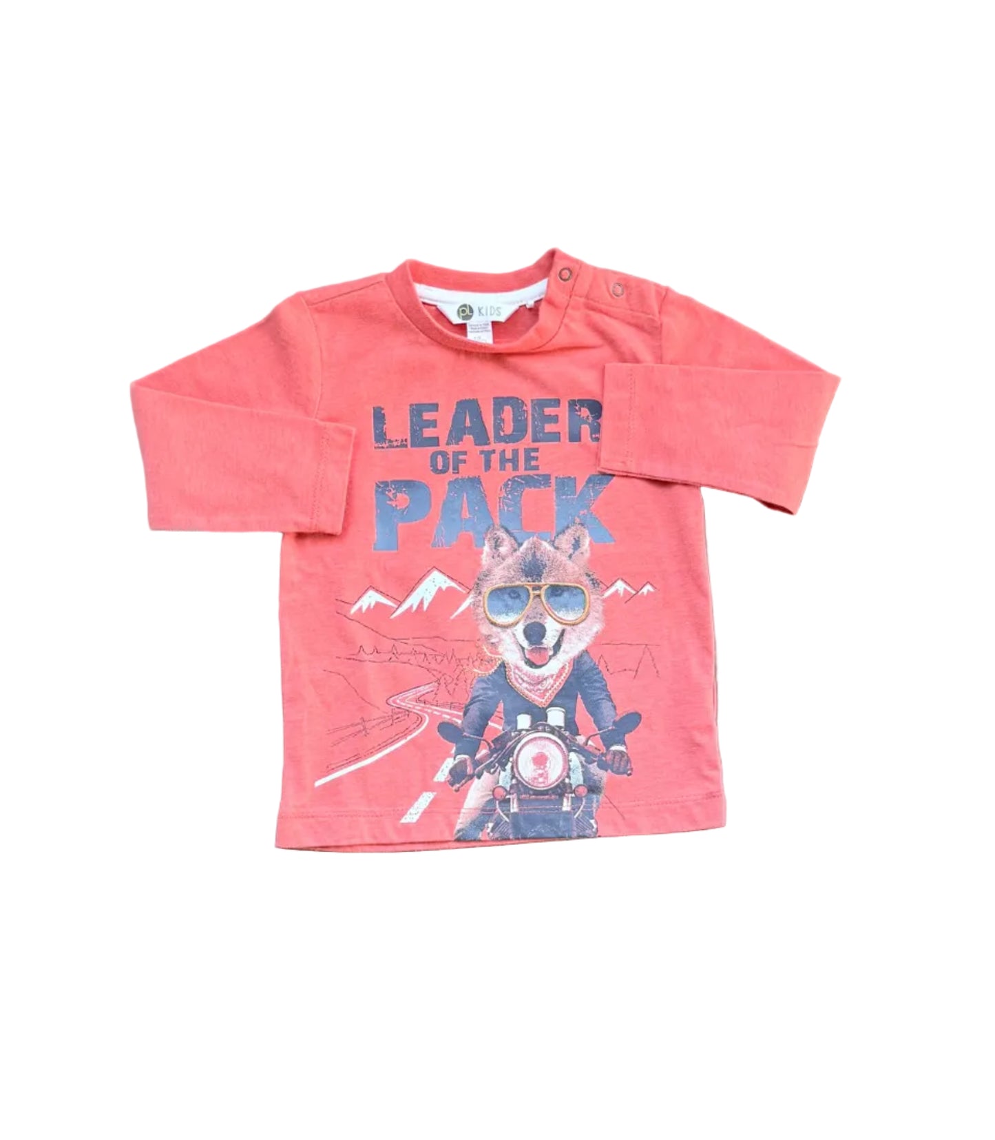 Chandail enfant rose à manches longues, imprimé graphique « Leader of the Pack »
