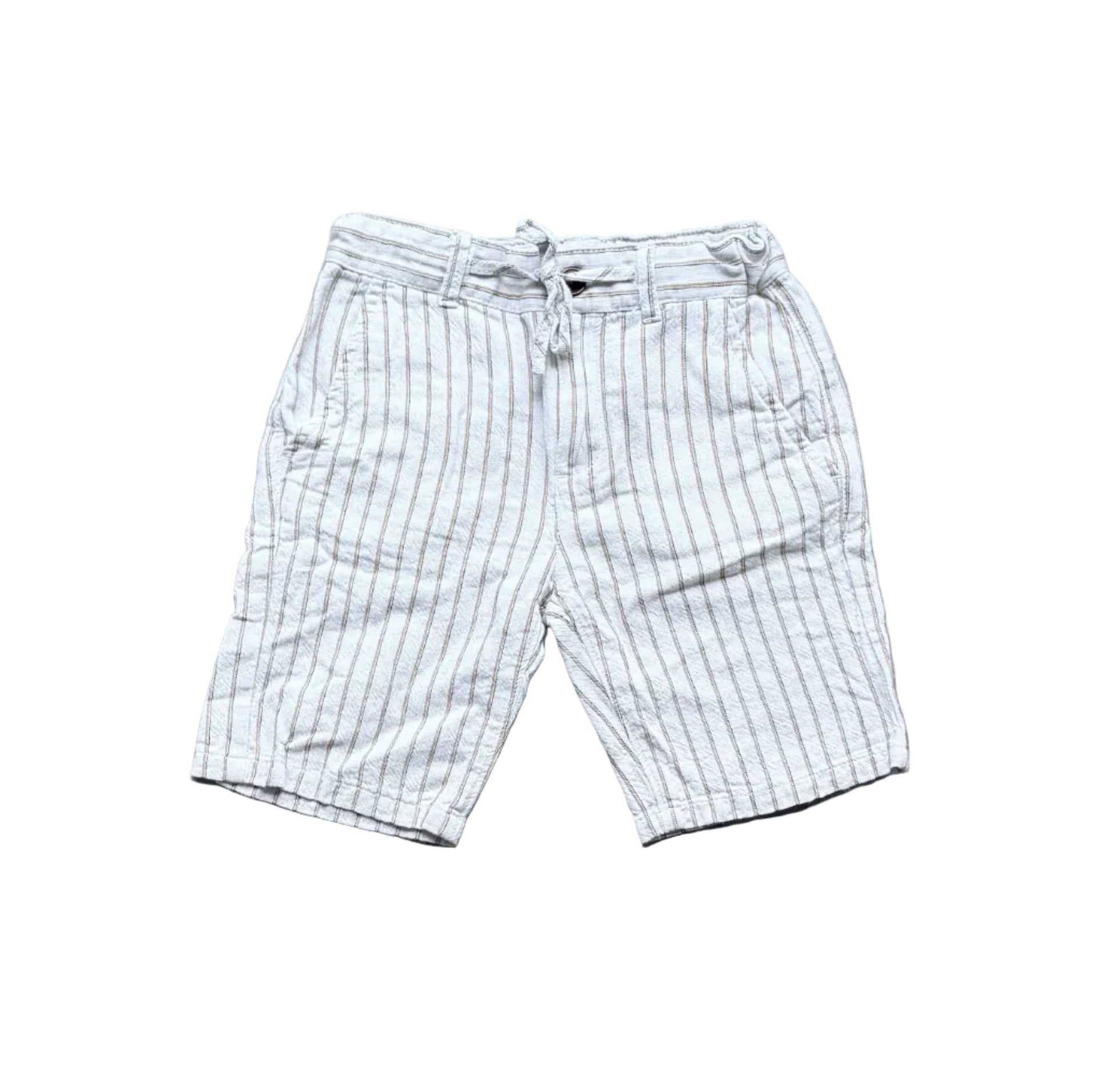 Short Mayoral garçon 6 ans rayé clair, taille élastique et cordon